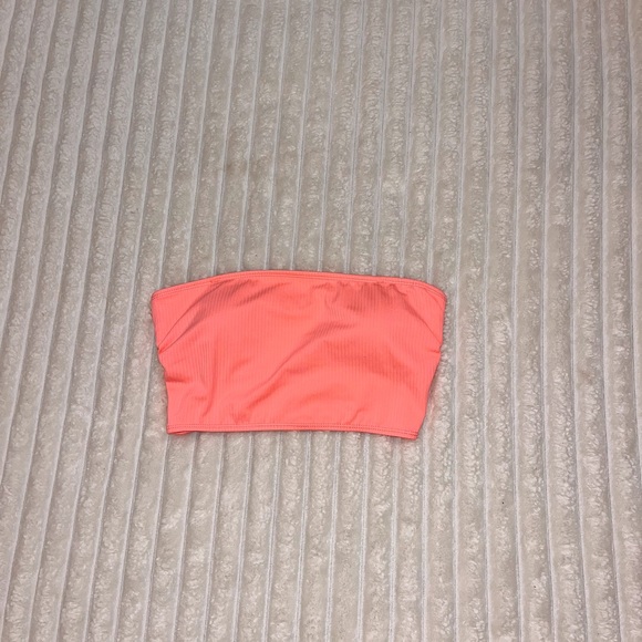Belk bright peach colored strapless bikini top - Picture 1 of 1